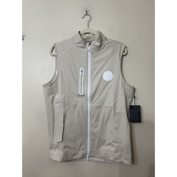 G/Fore Repeller Vest Mens Size M Beige Performance Golf NWT MSRP $255